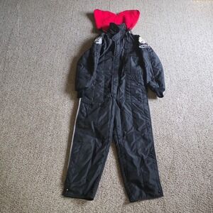 Vintage Arctic Cat Snowmobile Suit Mens Medium Large One Piece Zip-Off‎ Hood